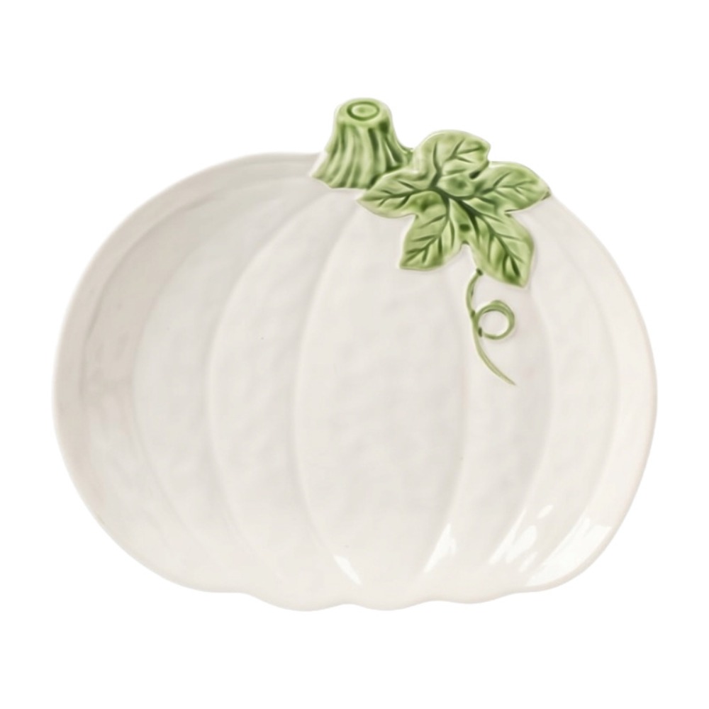 Home Cooking Recipes - 3D Embossed Pumpkin Ceramic Tableware Set
