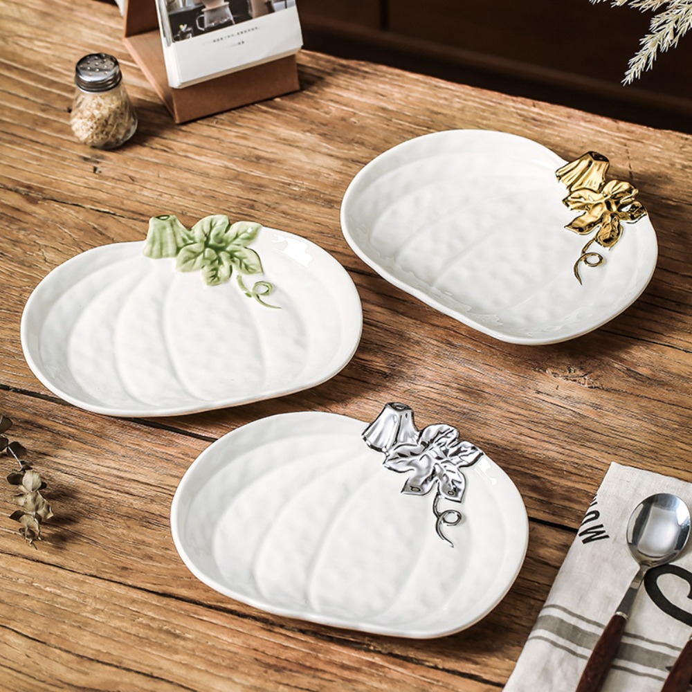3D Embossed Pumpkin Ceramic Ta - Home Cooking Recipes review and price