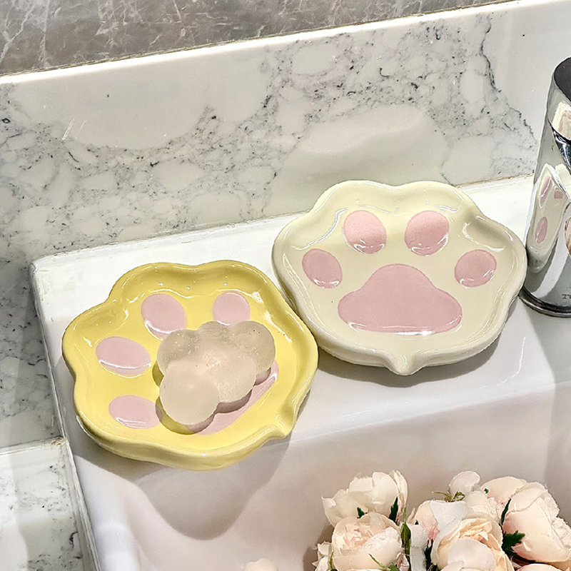 1pc Cute Ceramic Cat Claw Soap - Home Cooking Recipes review and price