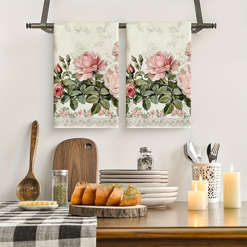 2Pcs, Vintage Lace Pink Rose K - Home Cooking Cookbook review and price