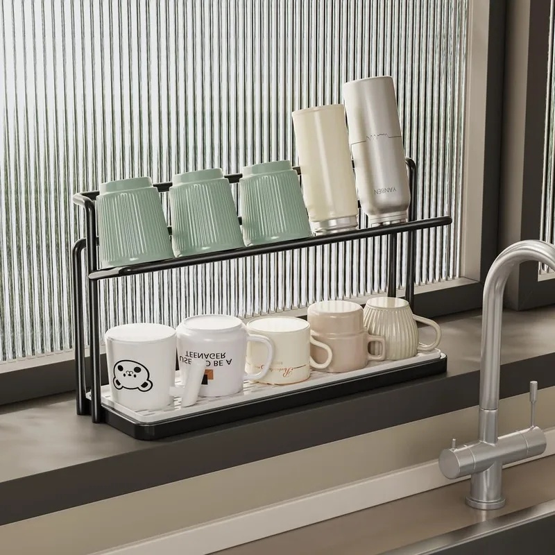 2-Tier Cup Drying Rack With Dr - Home Cooking Recipes review and price