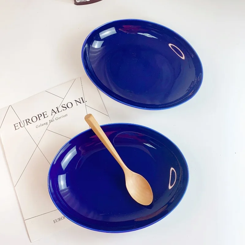 Royal Blue Ceramic Salad Bowl  - Home Cooking Recipes review and price